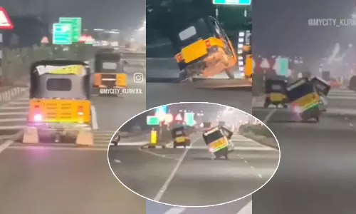 కర్నూలు హైవేపై ఆటోలతో ప్రమాదకర విన్యాసాలు.. ముగ్గురు యువకుల అరెస్ట్, వాహనాలు సీజ్!