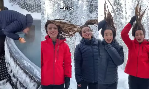 Viral Video : మైనస్ 35 డిగ్రీల చలిలో వింత ప్రయోగం..జుట్టు ఏమైందో చూస్తే షాక్ అవుతారు