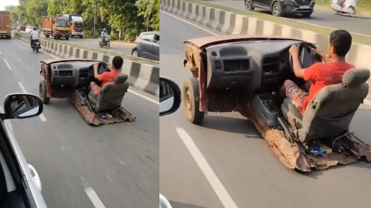 Viral Video : ఇదో వింత కారు.. ఇంజిన్, సీటు అంతే! బాడీతో పనిలేదు.. అలా ఎలా అబ్బా? Viral Video : ఇదో వింత కారు.. ఇంజిన్, సీటు అంతే! బాడీతో పనిలేదు.. అలా ఎలా అబ్బా?