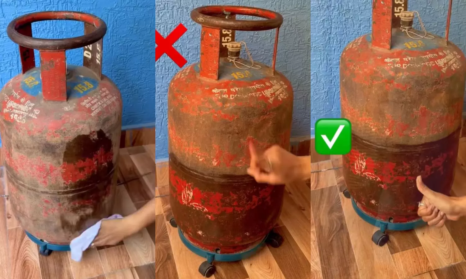 Kitchen tips: వంటగ్యాస్ సిలిండర్లో ఎంత గ్యాస్ మిగిలి ఉందో తెలుసుకోవడానికి తడి గుడ్డ చిట్కా Kitchen tips: వంటగ్యాస్ సిలిండర్లో ఎంత గ్యాస్ మిగిలి ఉందో తెలుసుకోవడానికి తడి గుడ్డ చిట్కా