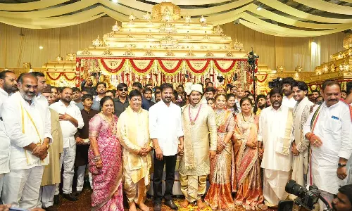 వైభవంగా డిప్యూటీ సీఎం భట్టి కుమారుడి వివాహం.. హాజరై సందడి చేసిన సీఎం రేవంత్ రెడ్డి!