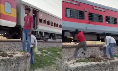 Cow Dung Attack on Train