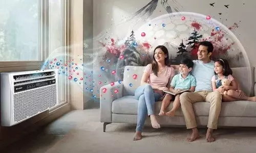 Sharp india first window ac with air purifier launch price features telugu Sharp india first window ac with air purifier launch price features telugu