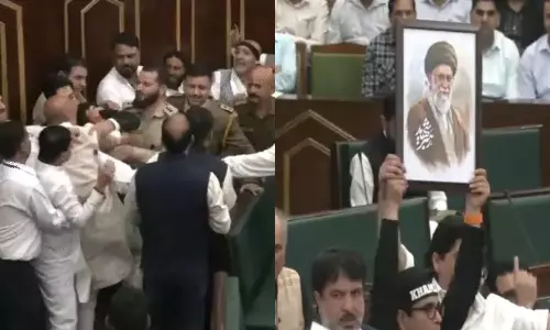 Jammu Kashmir: జమ్మూ కాశ్మీర్ అసెంబ్లీలో నేషనల్ కాన్ఫరెన్స్ నాయకులు ఖమేనీ