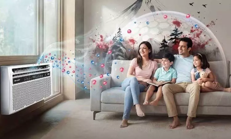 Sharp india first window ac with air purifier launch price features telugu Sharp india first window ac with air purifier launch price features telugu