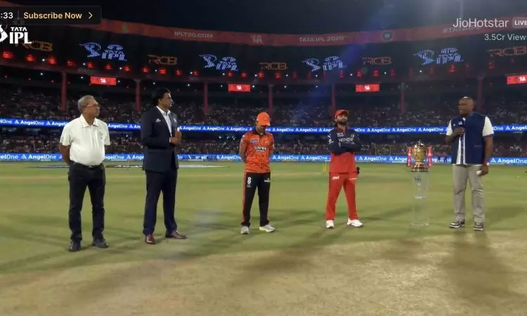 RCB vs SRH Toss Update: RCB Opt to Bowl First, Full Playing XI Revealed