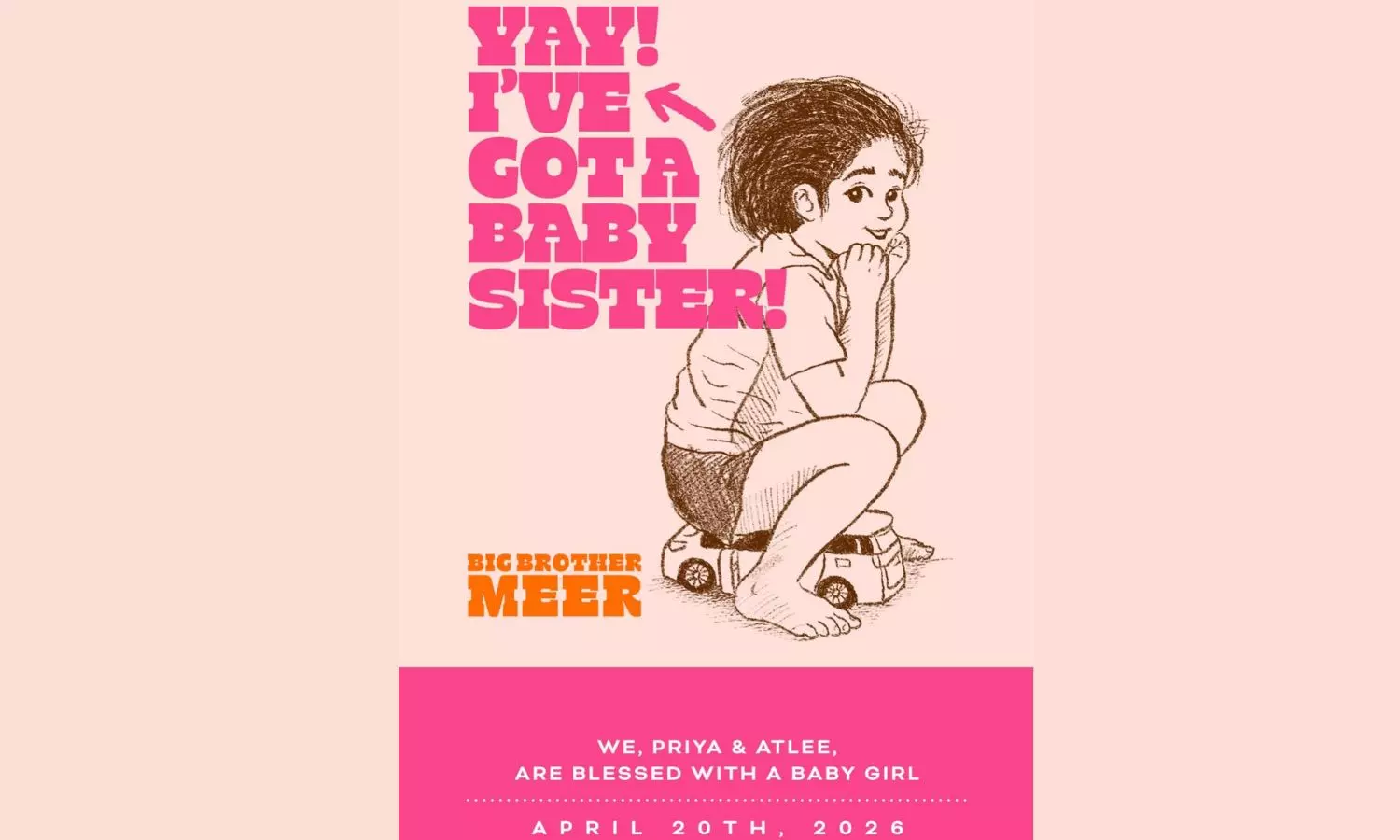 Director Atlee and Priya Blessed with a Baby Girl