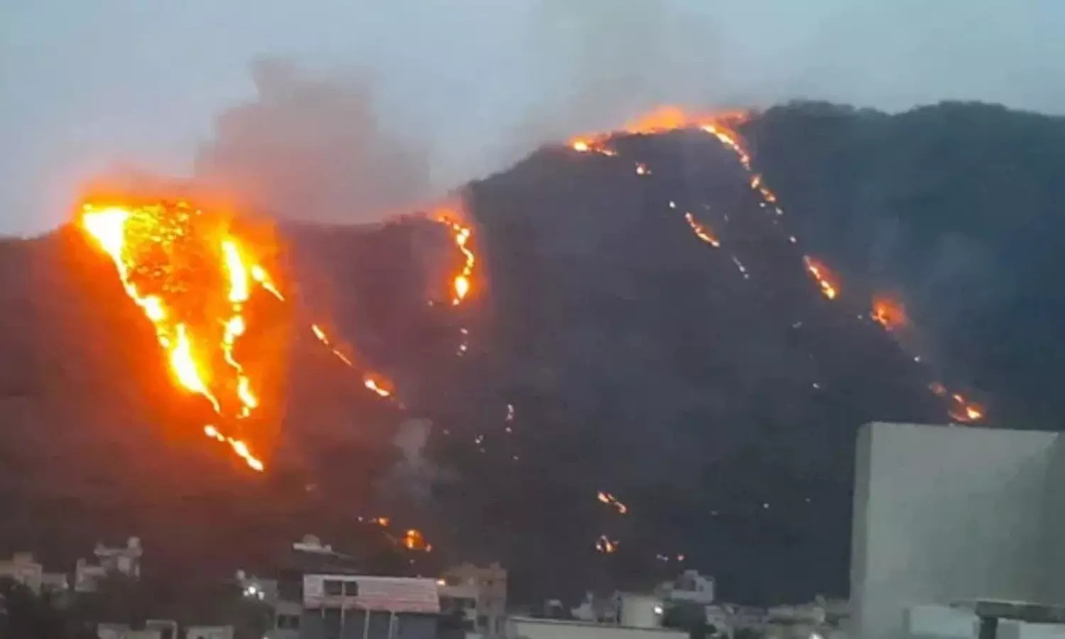 Undavalli Hill Fire Accident