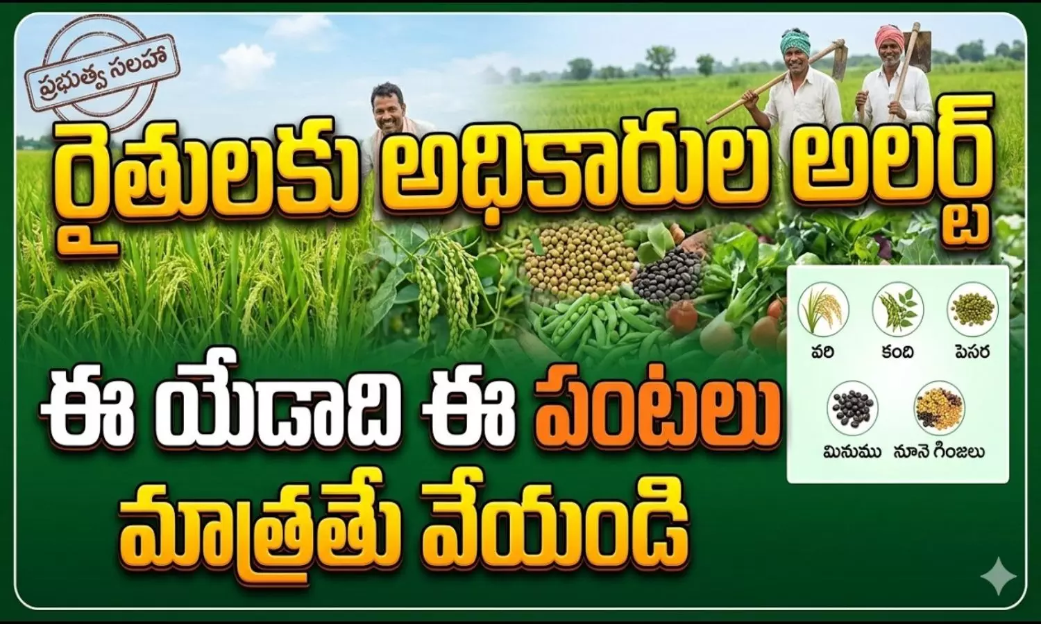 రైతులకు అలర్ట్: ‘ఎల్ నినో’ ముప్పు.. ఈ ఖరీఫ్లో అధిక నీటి పంటలు వేయొద్దు! రైతులకు అలర్ట్: ‘ఎల్ నినో’ ముప్పు.. ఈ ఖరీఫ్లో అధిక నీటి పంటలు వేయొద్దు!