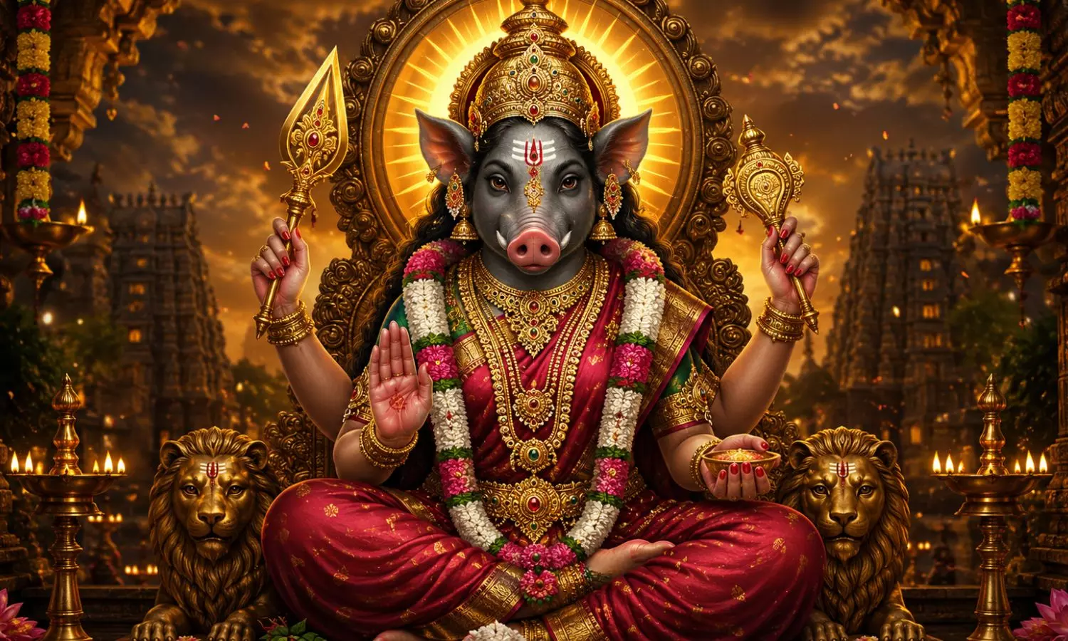 Varahi Devi: కోర్టు, దీర్ఘకాల అనారోగ్య సమస్యలు వేధిస్తున్నాయా... నవరాత్రుల్లో వారాహిదేవిని ఇలా ఆరాధించండి Varahi Devi: కోర్టు, దీర్ఘకాల అనారోగ్య సమస్యలు వేధిస్తున్నాయా... నవరాత్రుల్లో వారాహిదేవిని ఇలా ఆరాధించండి