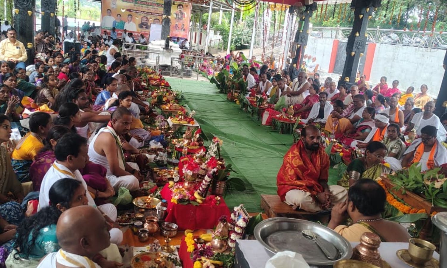 Adilabad: బెల్లూరి అయ్యప్ప ఆలయంలో సామూహిక సత్యనారా