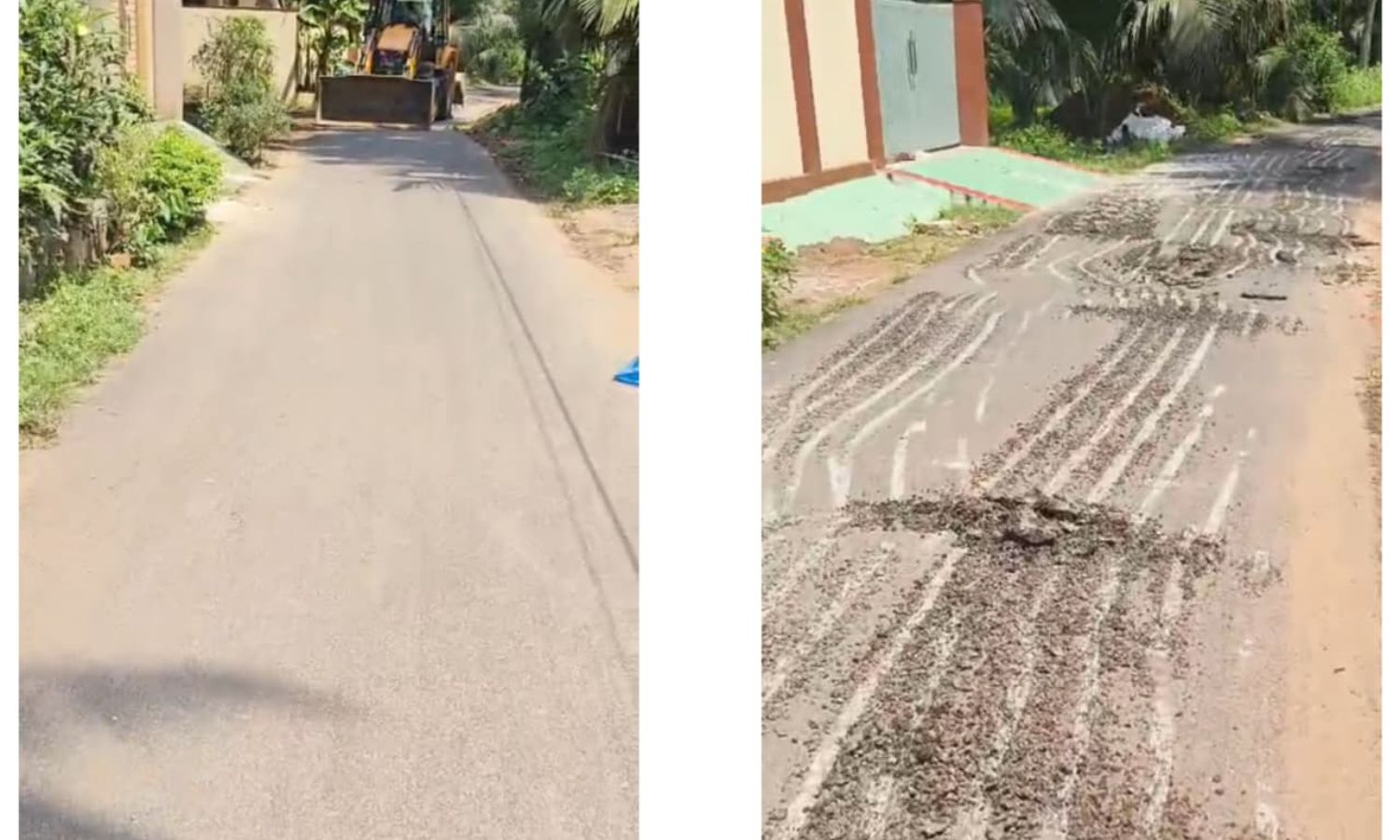 Lakkavaram: బాగున్న తారు రోడ్డు ధ్వంసం సీసీ రోడ్డు