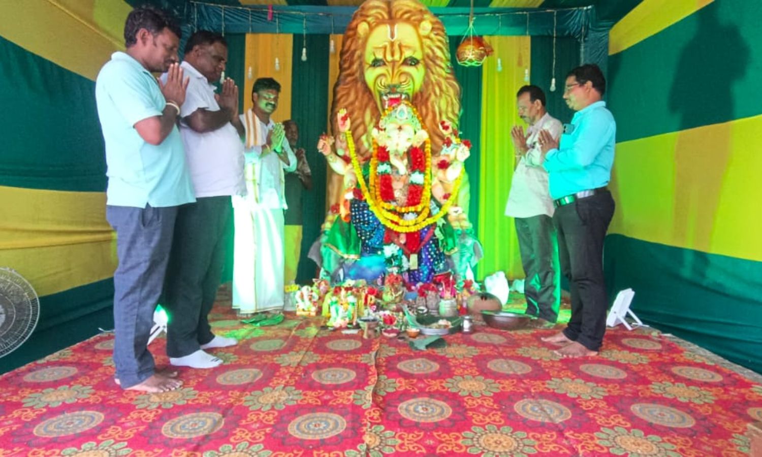 Kanchili: అర్జునాపురంలో నరసింహ అవతారంలో గణనాథుడు: 