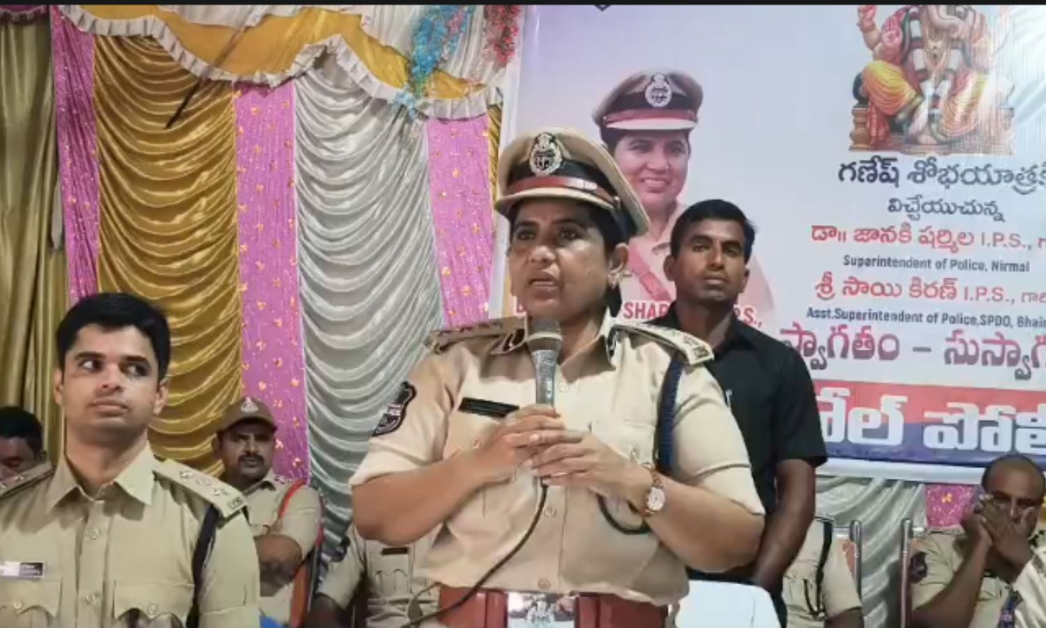 Nirmal: ముధోల్ గణేష్ నిమజ్జన శోభాయాత్ర: భారీ బందోబ