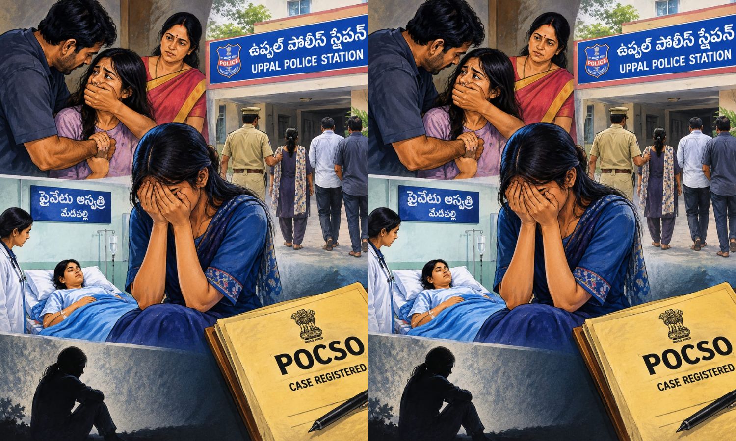Uppal: ఉప్పల్‌లో బాలికపై లైంగిక దాడి: తల్లి సహా ము