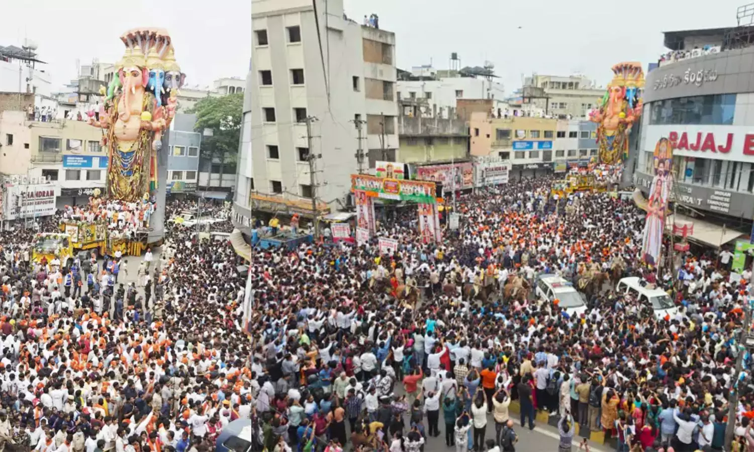 Khairatabad Ganesh: శోభాయాత్రగా తరలివెళ్తున్న బడా గణేశుడు.. ట్యాంక్‌బండ్ వద్ద అంబరాన్ని తాకిన భక్తి కోలాహలం!