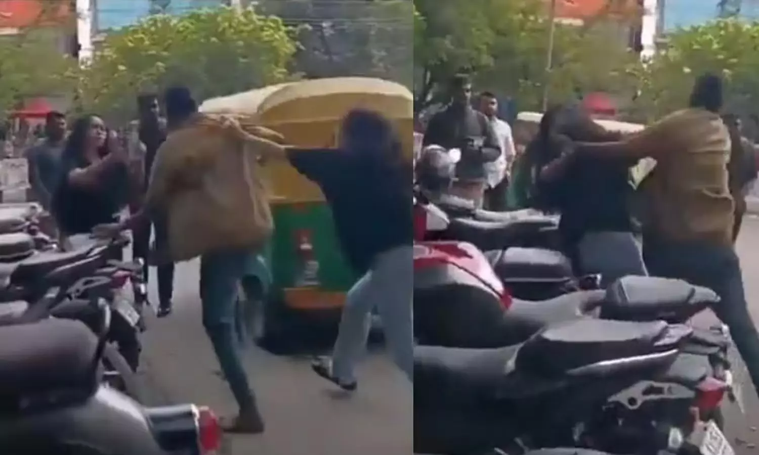 Viral Video: బెంగళూరు నడిరోడ్డుపై రగడ.. ఆటో డ్రైవర్తో యువతుల గొడవ వైరల్.! Viral Video: బెంగళూరు నడిరోడ్డుపై రగడ.. ఆటో డ్రైవర్తో యువతుల గొడవ వైరల్.!