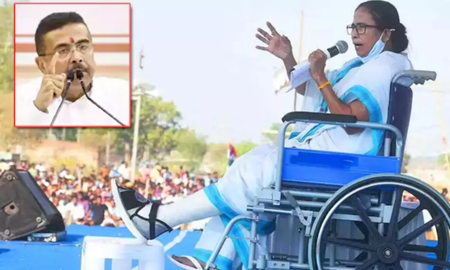 మమతా బెనర్జీ కాలి గాయం నకిలీదే.. సువేందు అధికారి సంచలన ఆరోపణలు.. విచారణకు ఆదేశం! మమతా బెనర్జీ కాలి గాయం నకిలీదే.. సువేందు అధికారి సంచలన ఆరోపణలు.. విచారణకు ఆదేశం!