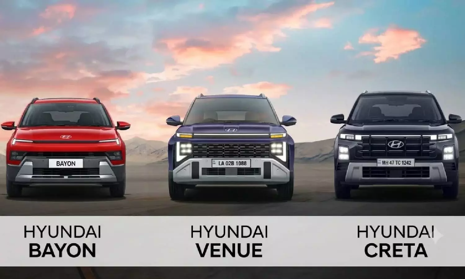 Hyundai Bayon vs Venue vs Creta